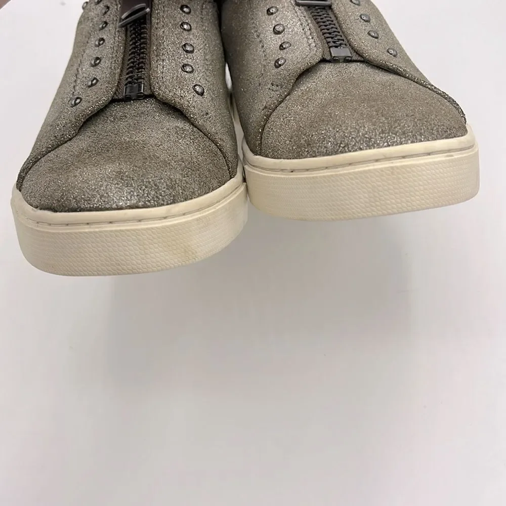Frye & Co Victoria moto stud leather zip front sneaker